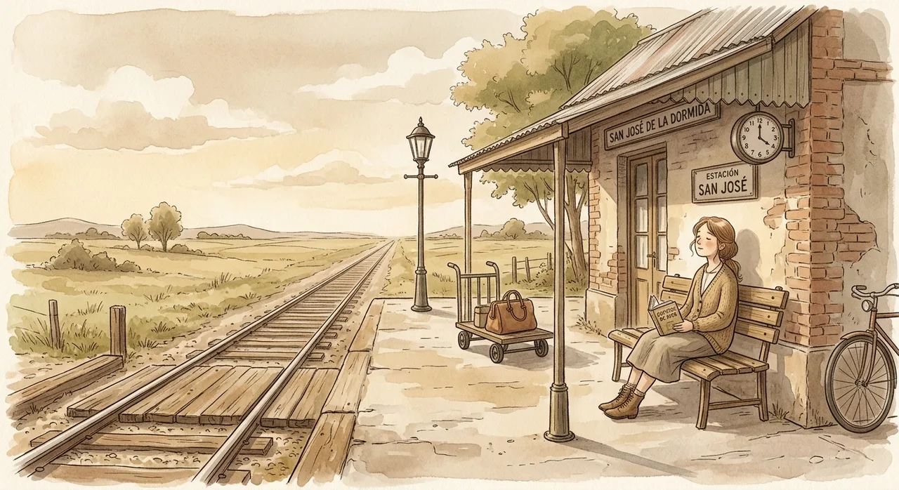 Esperando el tren